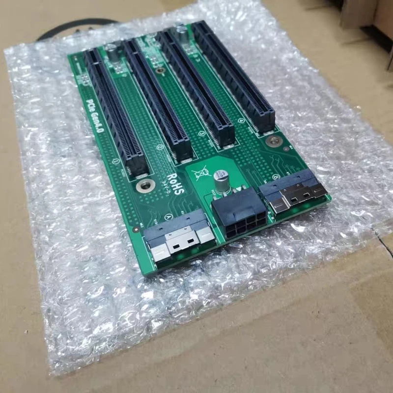PCIe Adapters Card SFF-8654 8i to PCle x16 Gen4.0 4 Port Extension Card
