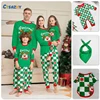 Merry Christmas Cartoon Pattern Mom Dad Kids Matching Pajamas Set 2 Pieces Suit Baby Romper Soft Loose Xmas Family Look Pyjamas 1