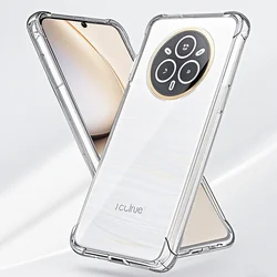Clear Shockproof Soft Silicone Phone Case - Enhanced Protection Back Shell Coque for Realme14 Pro Plus (Clear)