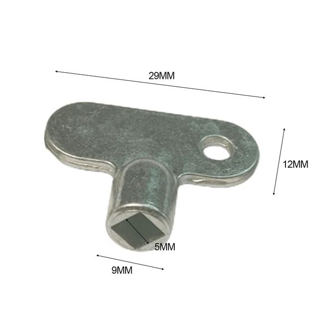 2pcs Radiator Exhaust Valve Key Square Radiator Air Release Reduce Noise Tools Improve Heating Performance Zinc Alloy 5×5mm 3