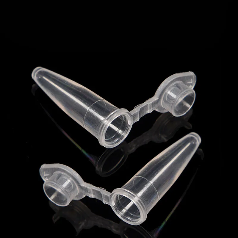 sourcingmap Provette per centrifuga in plastica trasparente con tappo