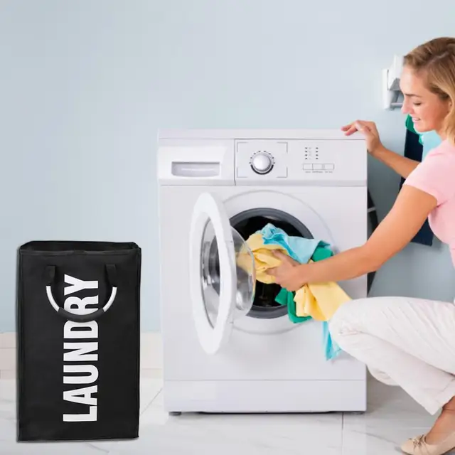 Mosodai Kosár Összecsukható Vízálló Nagy Kapacitású Oxfordi Kendő Háztartási Mosoda Tároló Táska Otthoni Szervezetek Szervezőinek - Image 2