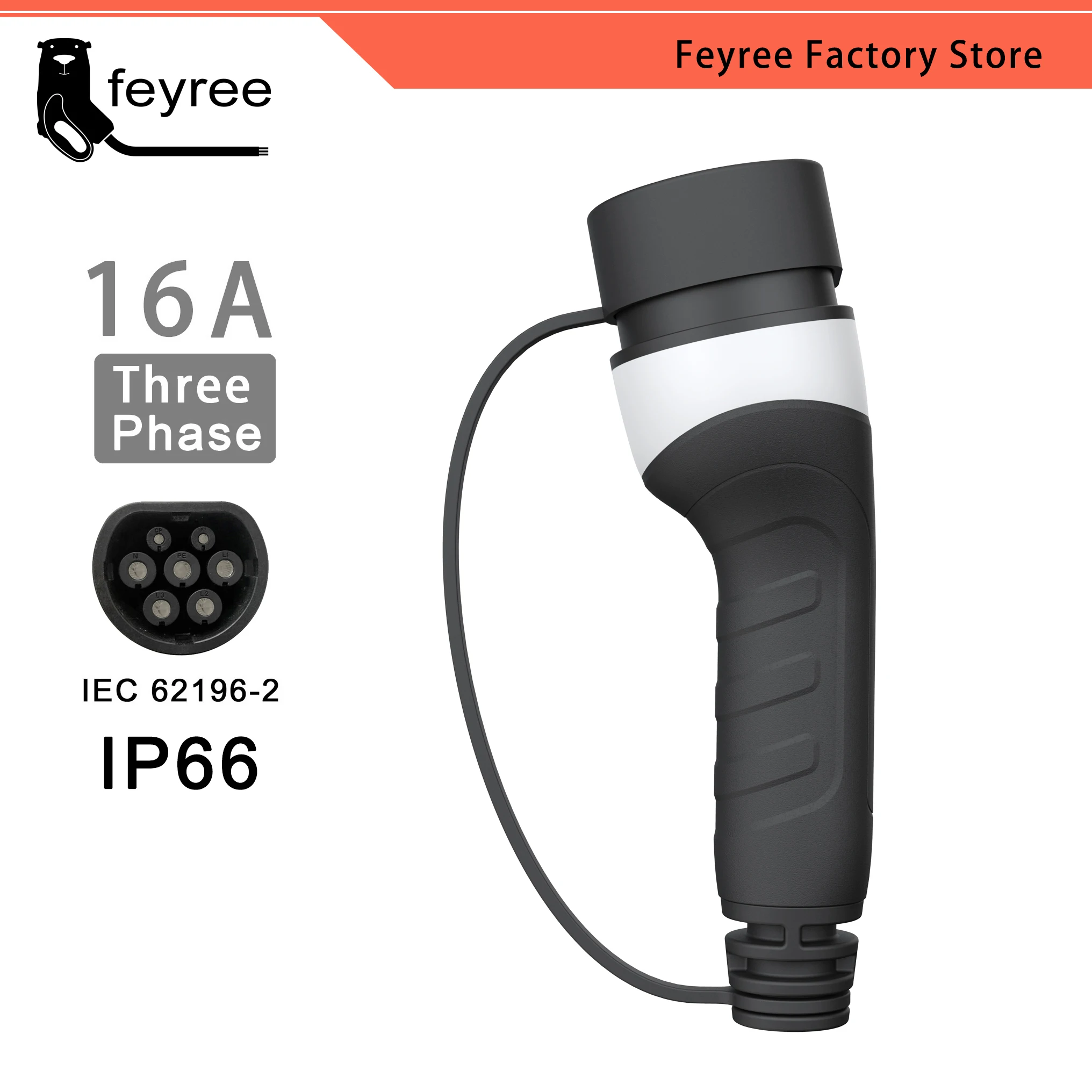 EV Charger Type2 Plug Adapter 16A 32A EVSE Charger Female Car Side IEC62196-2 Convertor 1 Phase 3 Phase for Electric Vehicle Car 11 EV Charger Type2 Plug Adapter 16A 32A EVSE Charger Female Car Side IEC62196-2 Convertor 1 Phase 3 Phase for Electric Vehicle Car 5