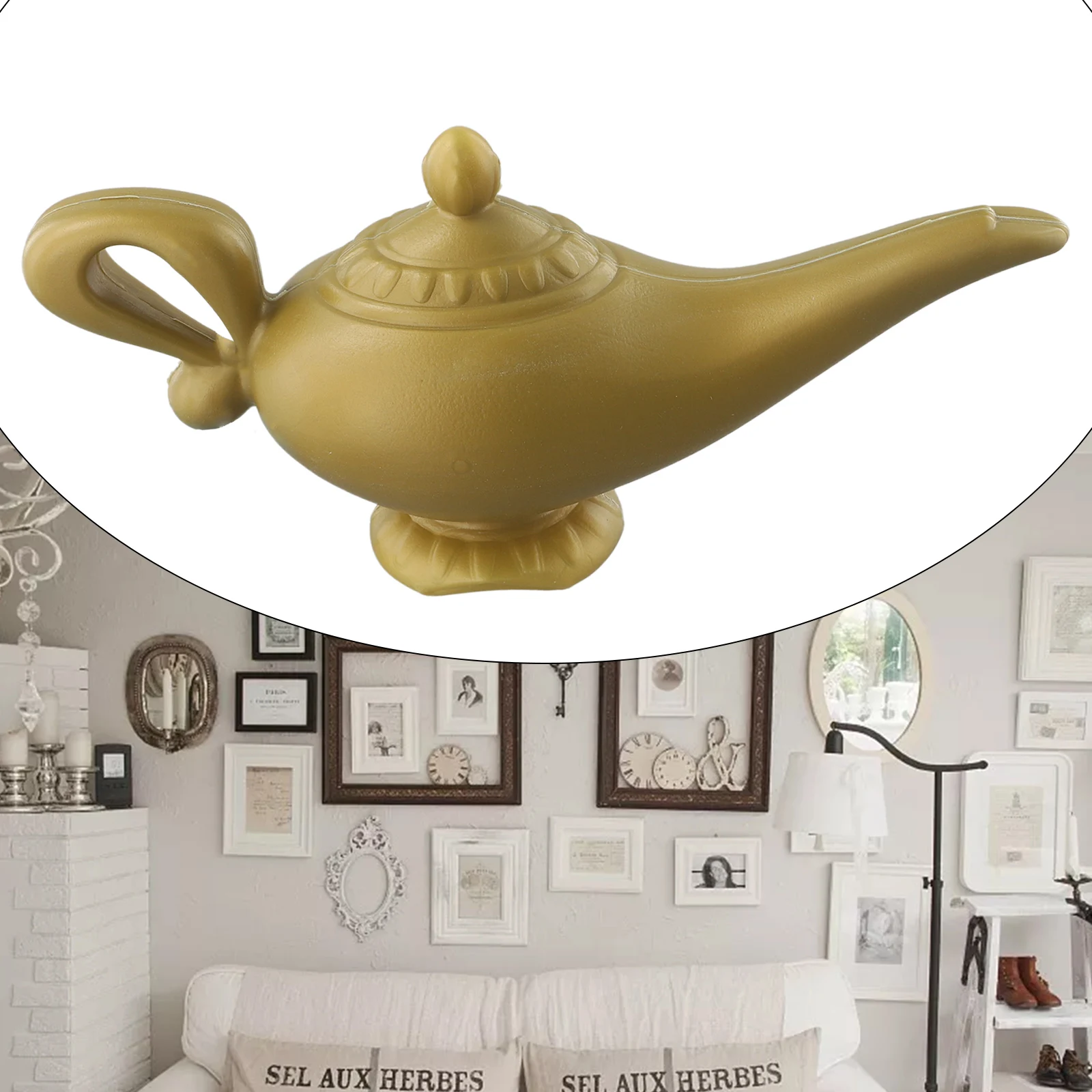 Plastic Cosplay Halloween Christmas Panto Arabian Lamp Tea Pot Cartoon Genie Lamp Movie Decorations Home Party Ornaments