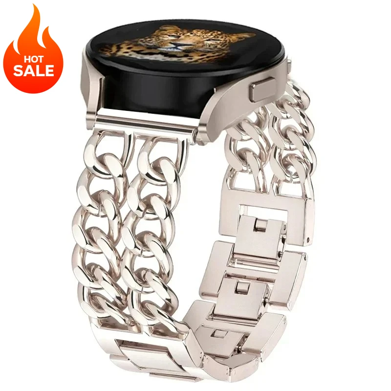 Elegant Metal Luxury Watchband Bracelet, 20mm/22mm