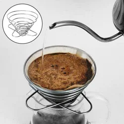 Filtre à café en acier inoxydable, tasse pliante, Portable, réutilisable, entonnoir pliable, porte gouttes 