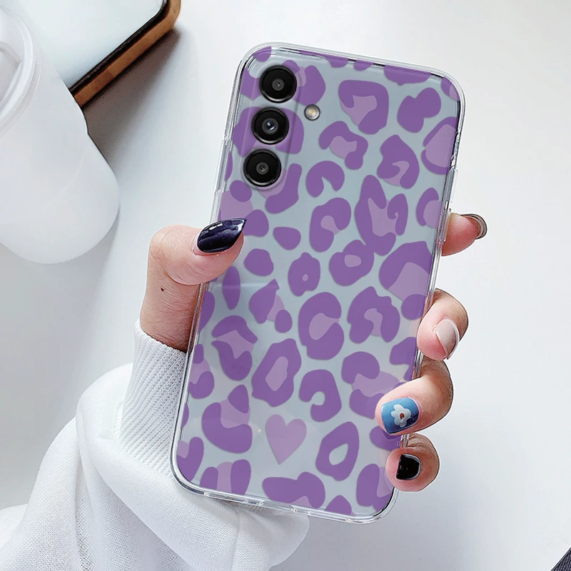 Clear Floral Cartoon Heart Shockproof Soft TPU Case - Transparent Cover