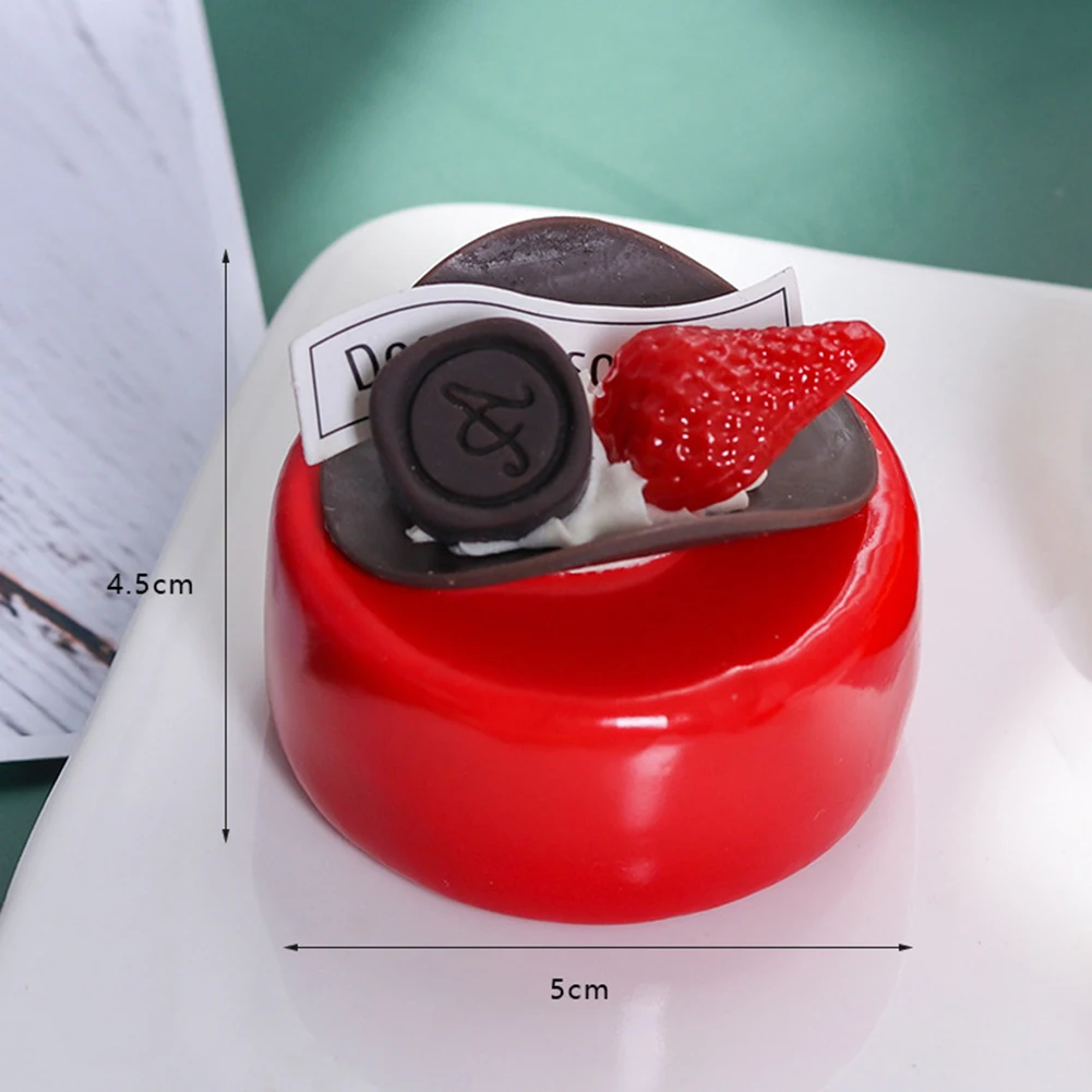 Artificial Fruit Cake Model Biscuit Fake Food Decoration Photography Props 1PC