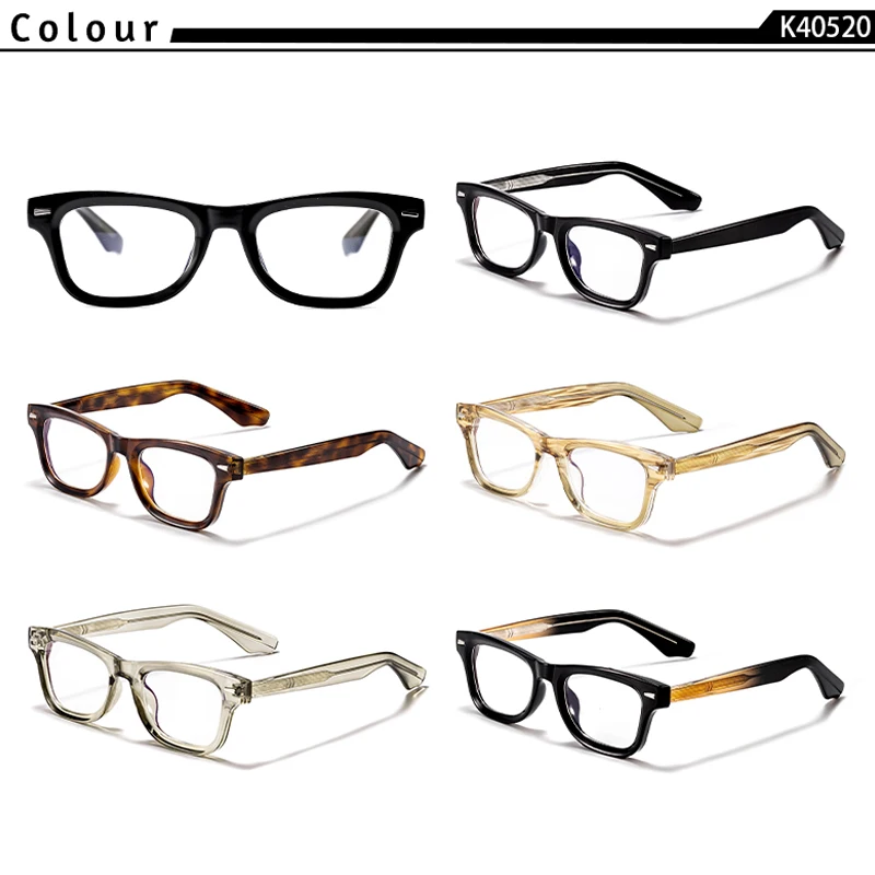CATERSIDE Retro Herren-Brillengestell, Quadratisches Anti-Blaulicht Optisches Brillengestell Damen Computer-Lesebrille Modisches Brillengestell – Detail 3