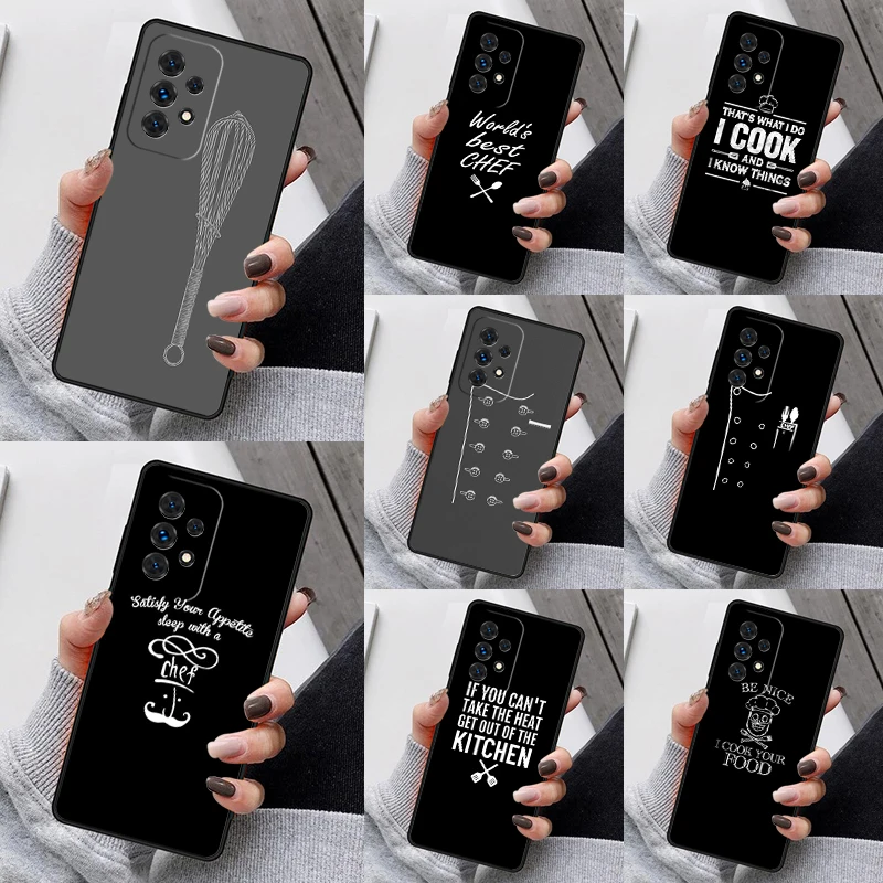 Baking Cook Chef Custodie Per Telefoni Funda Per Samsung Galaxy A13 A53 A73 A12 A22 A32 A52 A51 A71 A80 A91 Coque