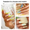 ROSALIND 48PCS Gel Nail Polish Set, 45 Colors Macaron Glitter Series Gel Polish Starter Set with Matte & Glossy Gel Top Base Coa 4