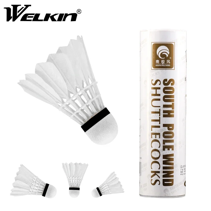 Badminton Shuttlecock White Goose Board Feather Flying Stability Durable Shuttlecock Ball feather shuttlecock indoor 3pcs / 6pcs badminton shuttlecock ball 12pcs goose feather durable speed training exercise outdoor sports accessories