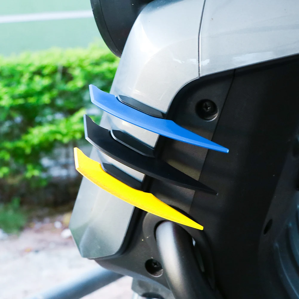 Motorcycle Winglet 1Pair Universal Aerodynamic Spoiler Wing Adhesive Decoration Sticker For Motorbike Scooter