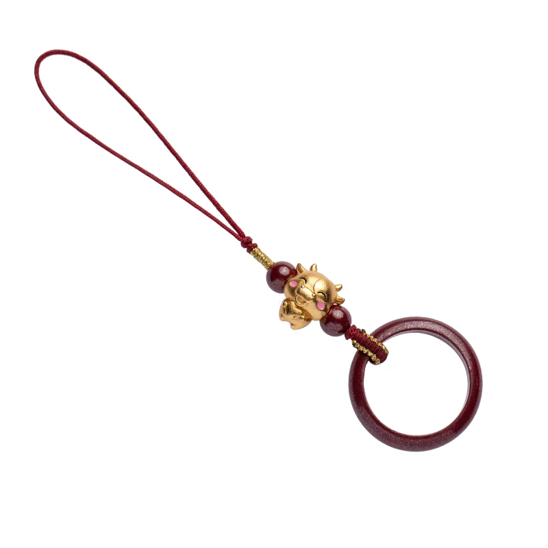 

Zodiac Mascot Mobile Phone Charm Hanging Rope Men and Women Cinnabar Fastened Ring Bunny Pendant