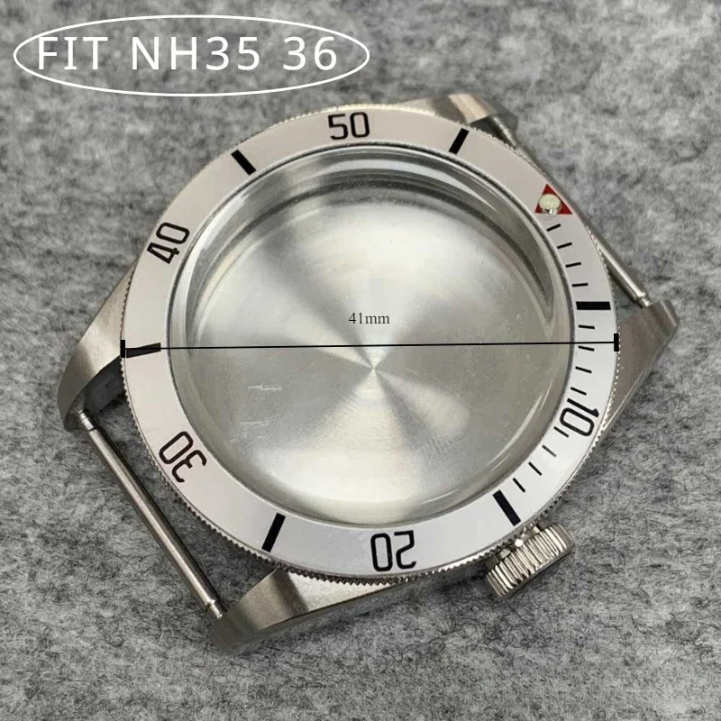 

Watch Case 41mm for Submariner Style Mineral Glass Case Stainless Steel Strap Suitable for NH35/36 Movement 316 Steel