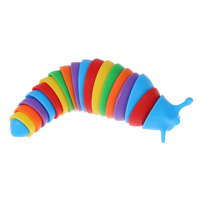 2022 New Rainbow Snail Slug Caterpillar Toy Which Can Release Mental Pressure 15cm/19cm For Kid  Gift New mesh stress ball