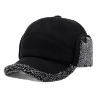 Autumn and Winter New Warm Lei Feng Hat Men's Father Outdoor Leisure Thickened in The Elderly Fleece Hat Baseball Cap Ear Cap 5