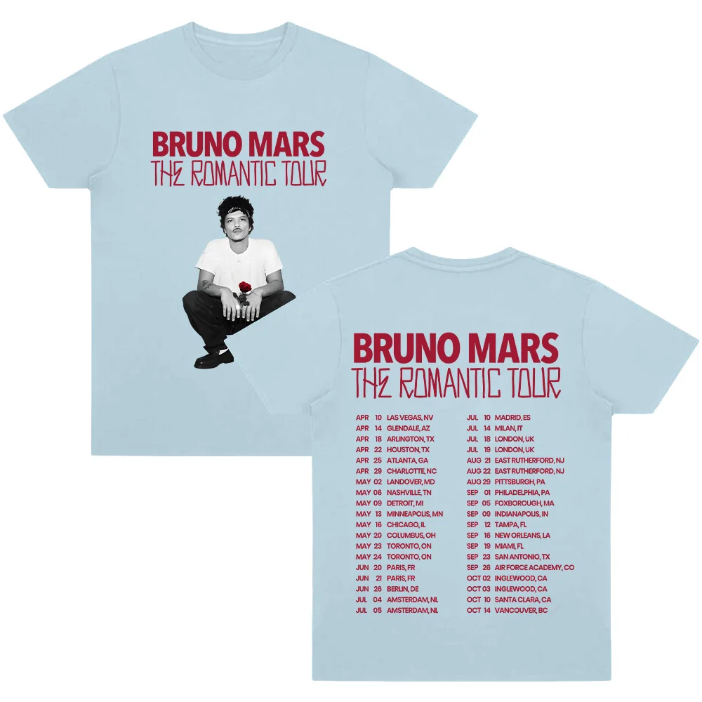 Bruno Mars 2026 The Romantic Tour tee American singer Bruno Mars
