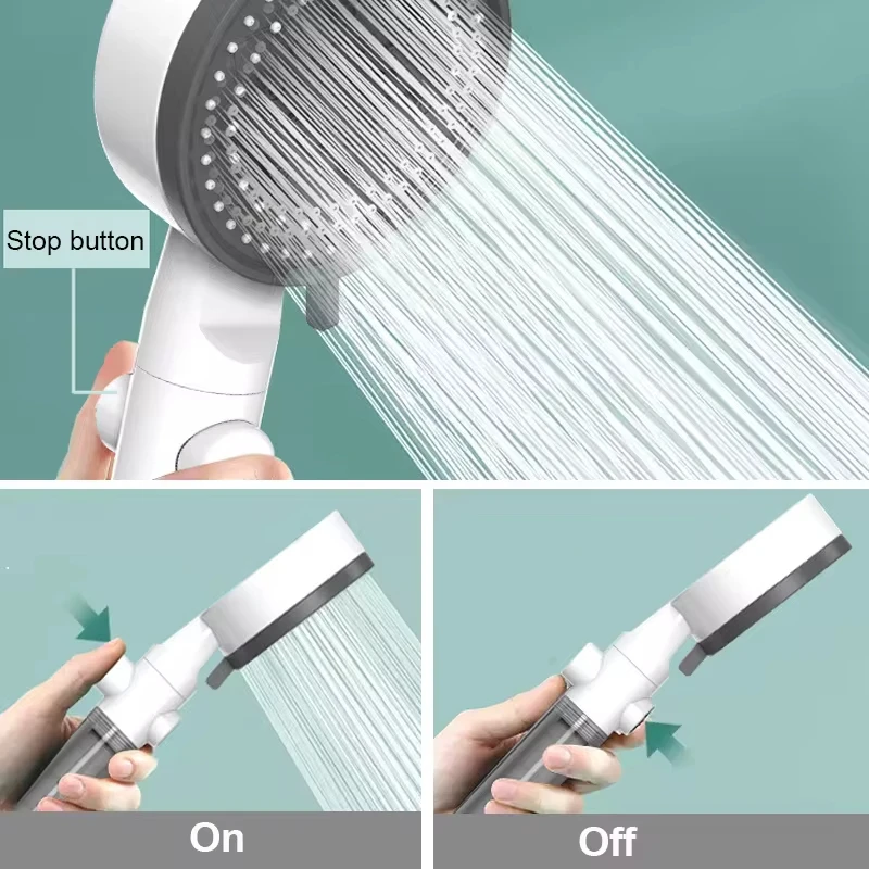 Iconic Brand Showerhead Purifies Water Quality With 10 Levels Of Adjustable Massage Pressure And Large Water Volume Showerhead