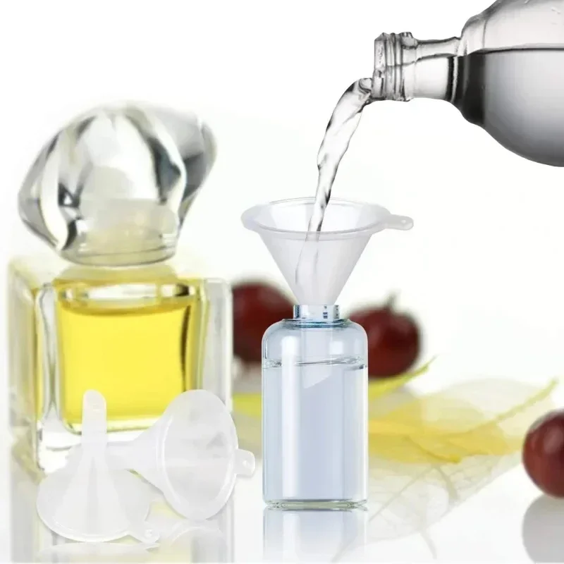 20/1Pcs Mini Plastic Funnel Transparent Liquid Oil Dispenser 3/5cm Small Mouth Funnels Set Perfume Lab Bottles Filling Tools plastic funnel