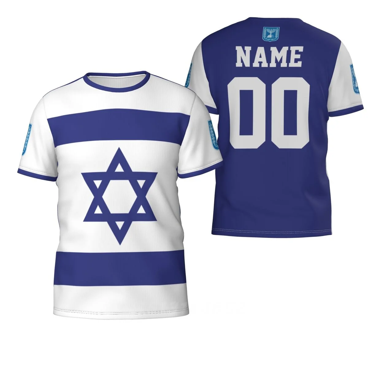Nome Personalizzato Numero Israel Country Flag T-Shirt Abbigliamento T Shirt Uomo Donna Tees Tops For Soccer Football Fans Gift Us Size