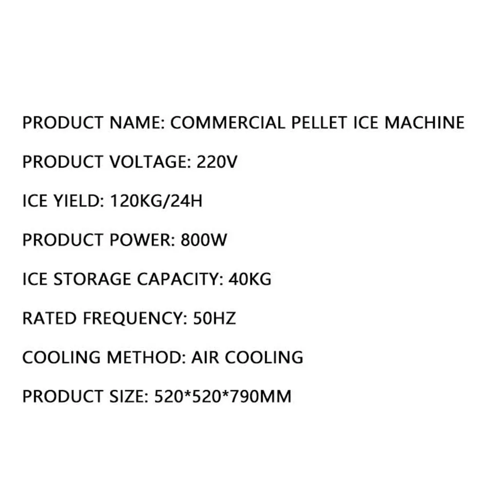 Commercial Ice Maker Machine Small Granular Ice Cubes Maker Intelligent Touch Screen Panel Kostki Lodu