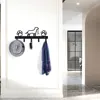 1Pc Metal Paw Pet Dog Hanger 5 Hooks Coat Key Lead Leash Wall Rack Holder Organizer, Towel Rack，Organizer，Storage rack 5