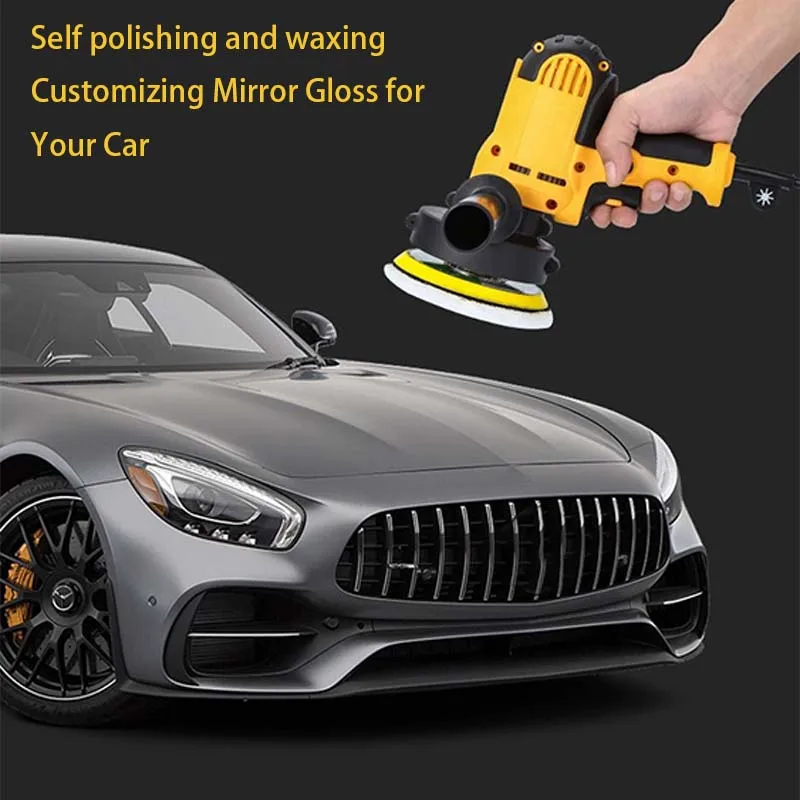 1 Set Car Beauty Waxing Machine Automotive Polishing Scratch Repair Small Electric Flat Polishing Machine EU Plug car polisher