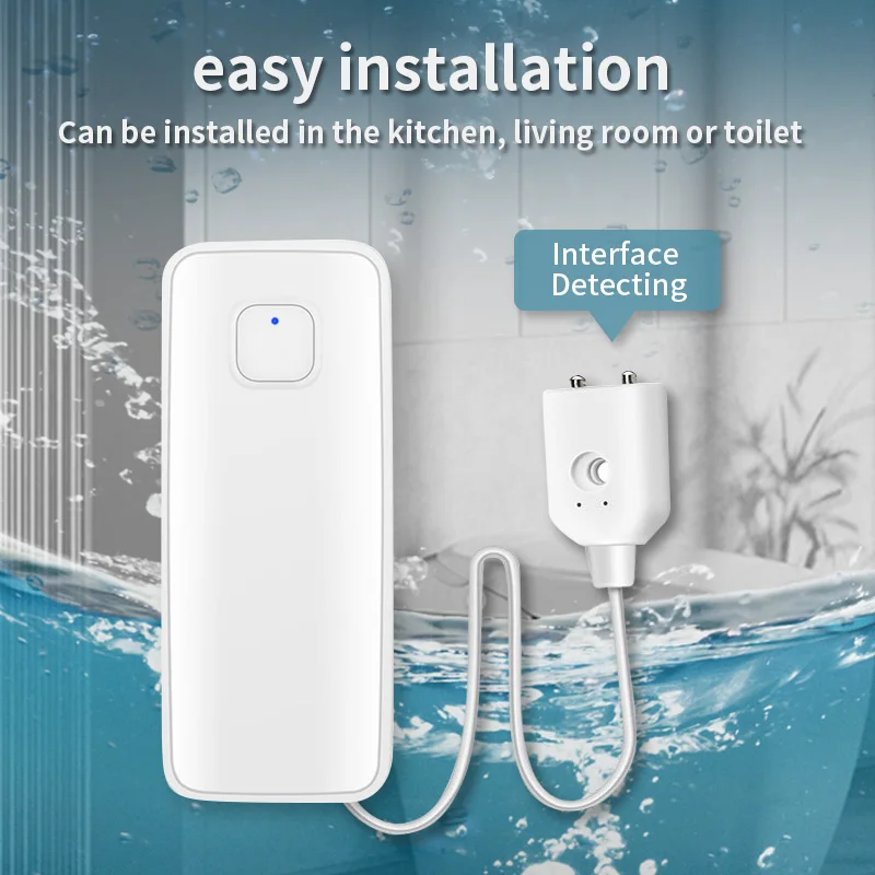 TNCE TUYA WIFI Smart Water Leak Sensor Water Overflow Level Detector Security Home Alarm Leakage Alarm APP Remote Monitor
