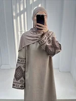 Eid Muslim Abaya for Women Party Embroidery Dresses Kaftan Arab Long Robe Islam Ramadan Dubai Abayas Vestidos Morocco Jalabiya 3