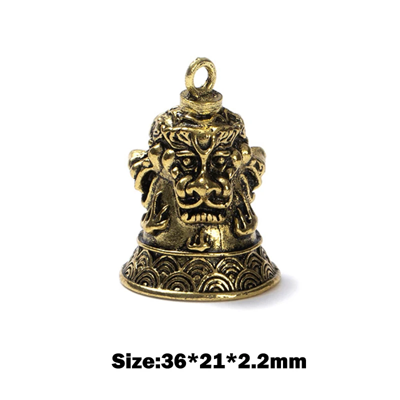 1X Imitation Brass Handicraft die-casting Wind Bell Chinese Classics Metal Antique Bell Feng Shui Wind Chime Fortune Jingle Bell 5