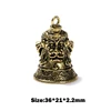 1X Imitation Brass Handicraft die-casting Wind Bell Chinese Classics Metal Antique Bell Feng Shui Wind Chime Fortune Jingle Bell 5