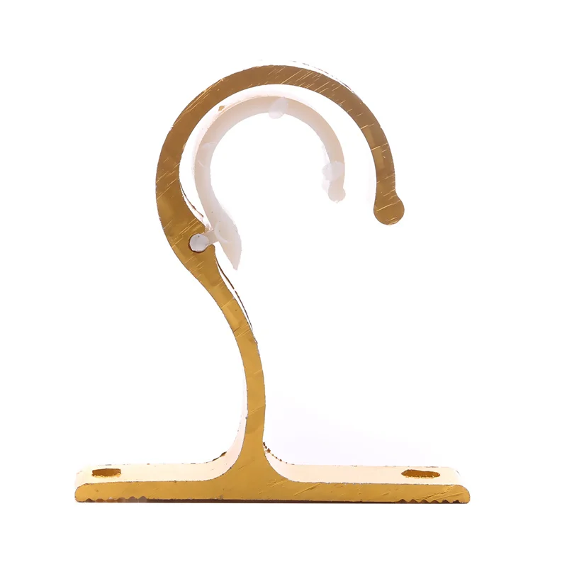 Window Curtain Drapery Rod Holders Bracket DIY Rome Pole Curtain Brackets Aluminium Alloy Support Rack Shelf Decor