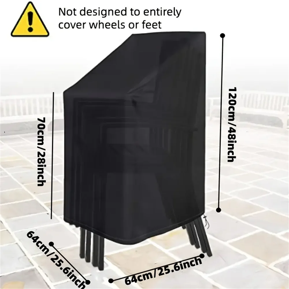 Heavy-Duty Waterproof Patio Chair Cover, UV and Wind Resistant, Durable 210D Oxford Fabric