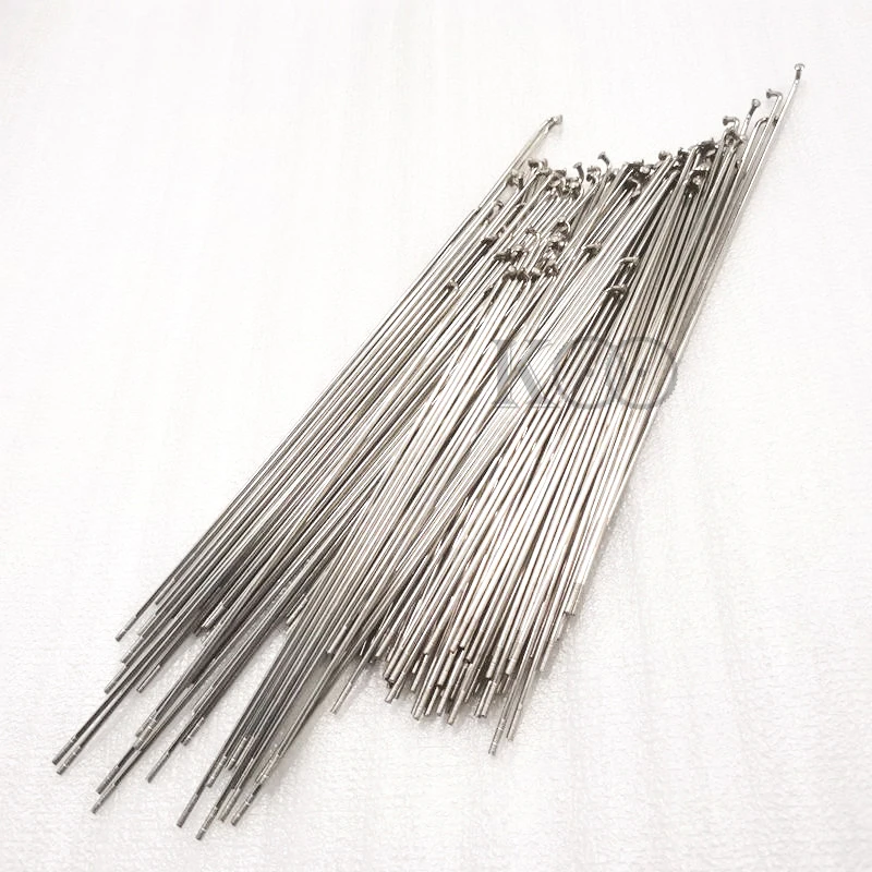 20Set 13G Bicycle Spokes 247mm Bike Wheel Spokes 304 Stainless Steel Silver Tone
