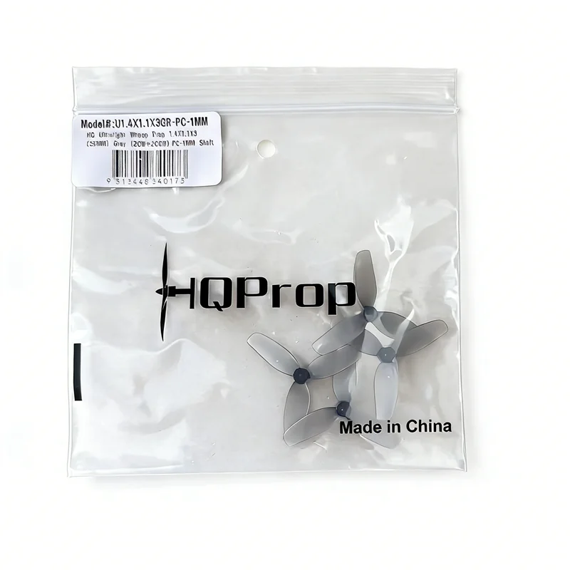 Pack de 4 hélices HQProp Ultralight Whoop 35mm pour micro drones FPV, vue d'ensemble des pales.