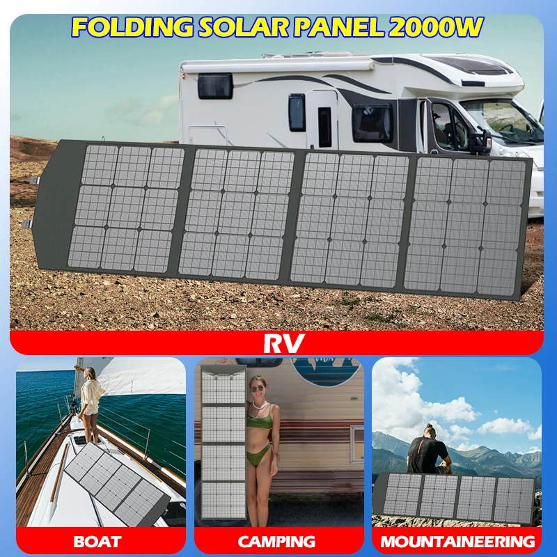 500W 1000W 1500W  2000W Solar Panel Portable Folding Bag Solar Charger 12V Outdo