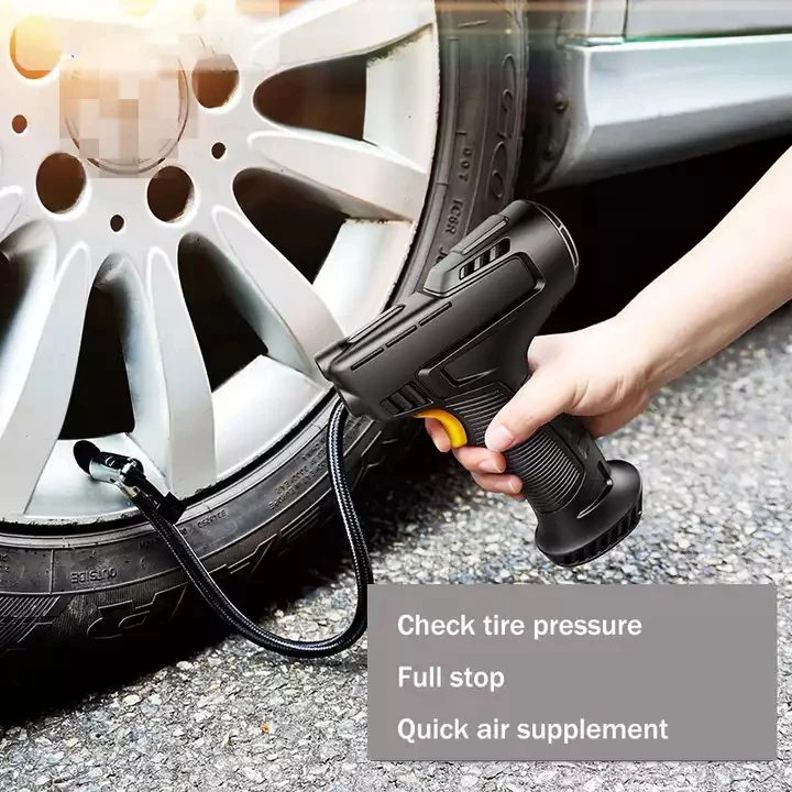 Car Air Compressor Pump Universal 120W Wireless Handheld USB Rechargeable Tire Inflator Digital Display Inflatable Barometer