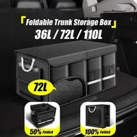 Foldable Trunk Storage Box Waterproof Oxford Cloth 110L
