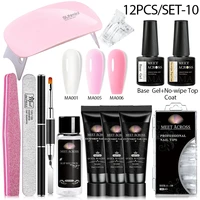 Extension Nail Gel Set Manicure Set Gel Cuticle Pusher Finger Extend Mold Nail Kit All For Quick Building Manicure Set 1