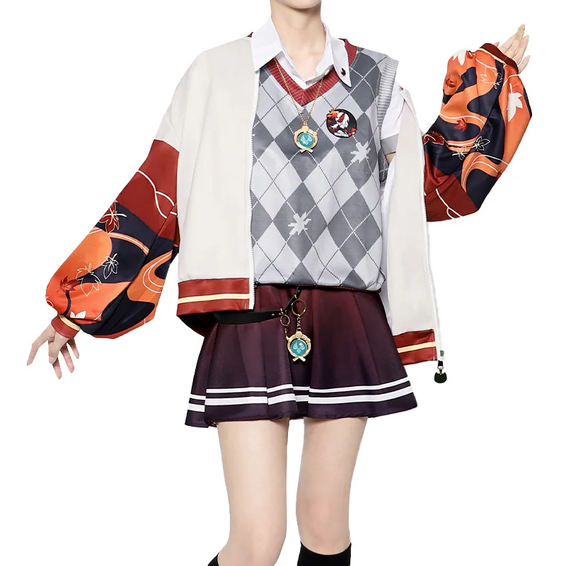 

Genuine Game Genshin Impact Kaedehara Kazuha Cosplay Costume Doujin Casual Wear Coat Skirt T-shirt Festival Party Sweater Suit