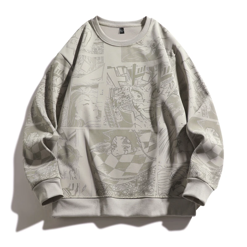 Demon Killer Hoodie Japanese Anime Plus Size 6XL 7XL 8XL Men's and Women's Round Neck Harajuku Casual Long-sleeved T-shirt 3