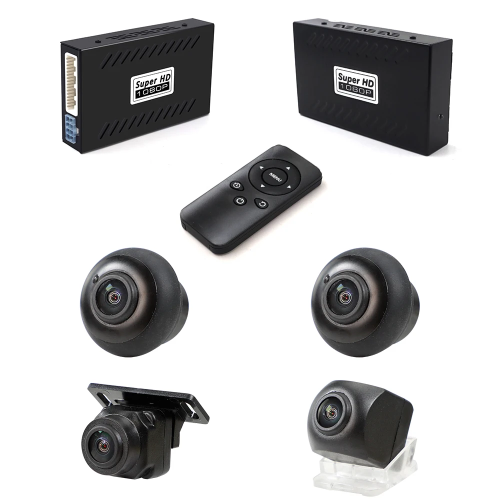 

DV360 Bird view 360 degree car driving video recorder seamless Surround View DVR black box