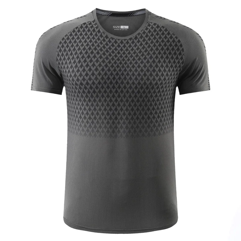 Sport Print Shirts Fashion Breathable Muscle Bodybuilding Men Short Sleeve Gym Workout Quick Dry Outdoors T Shirts