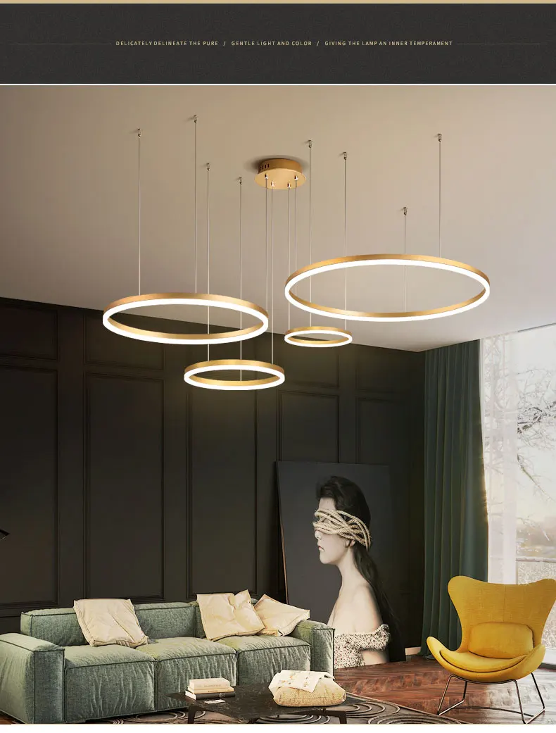 Luxury Chrome Crystal Dimmable LED Ring Chandelier | LightFixturesUSA