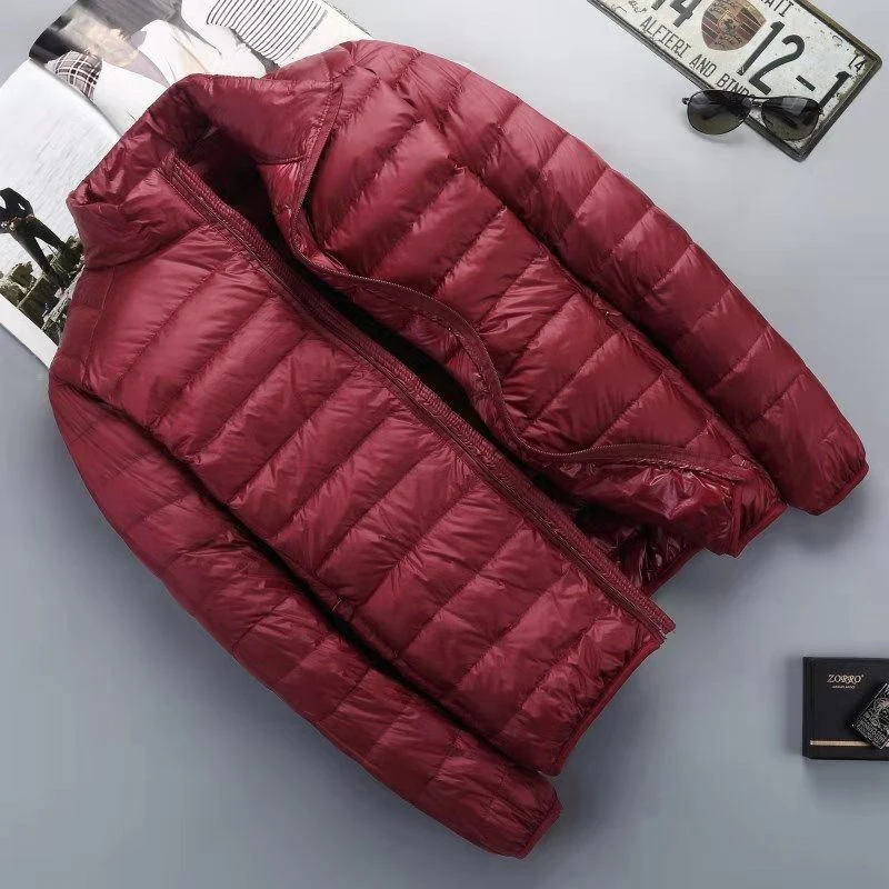 Fall Winter Ultra Light 90% White Duck Down Hooded Man Coat Jaqueta Masculino Chaqueta Hombre Puffer Thin Men Down Jacket New