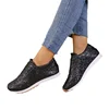 Luxury Women Loafers Causal Shoes Gold Silver Sequin Leather Shoes for Womens Four Season Slip-on Sneakers Women's Flat Shoes 6