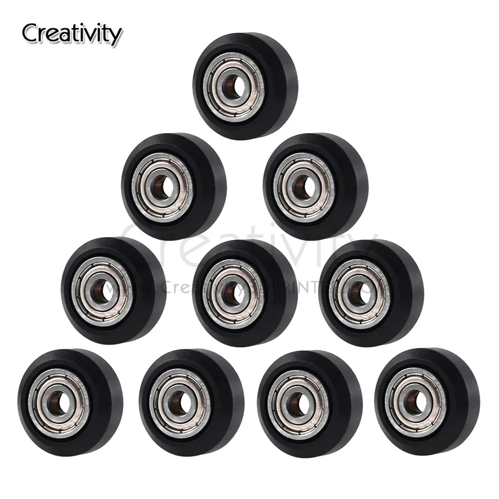 10PC Plastic wheel POM with Bearings big Models Passive Round wheel Idler Pulley Gear perlin wheel for CR10 Ender 3