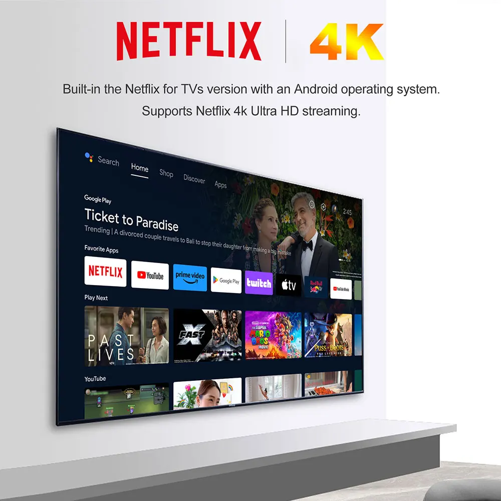 HAKO Pro TV, pudełko Android 11 Amlogic S905Y4 Netflix z certyfikatem Google Androidtv 11.0 ATV odtwarzacz multimedialny AV1 4K 2.4G i 5G podwójne Wifi