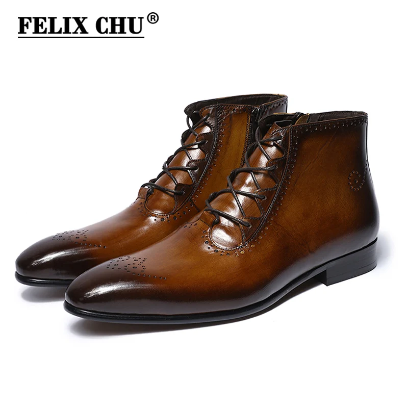 Men's Leather Boots Handmade Genuine 